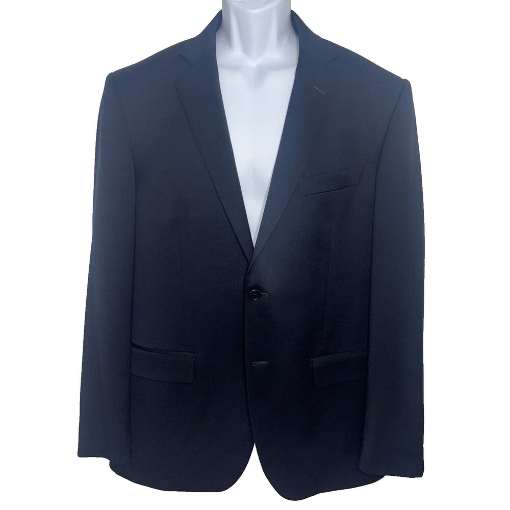 Maurizio Baldassari Italian Wool Navy Blue Suit Jacket Blazer Men IT 54L US 44L